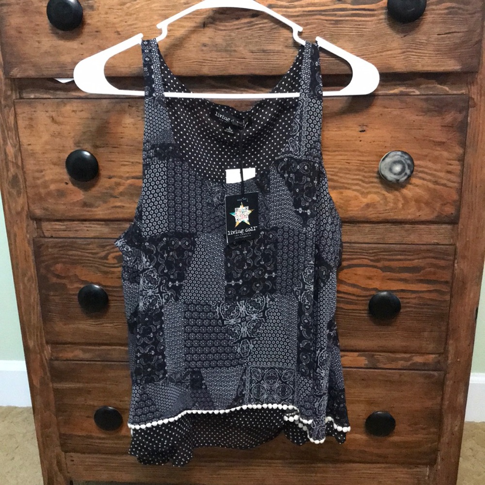 Black and white Tank Top